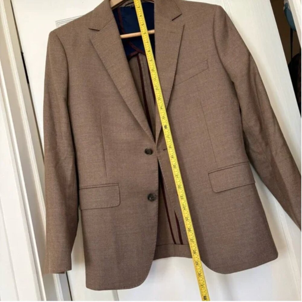 Bonobos Italian Stretch Wool Flannel Jacket Blazer - 38s Slim - NWOT - Picture 5 of 6
